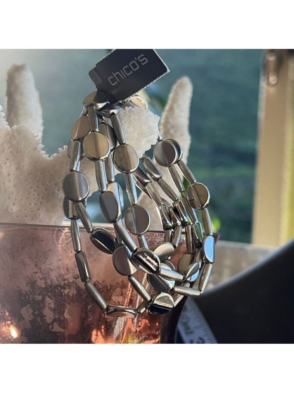 Chicos Silver Mulitstrand Bracelet